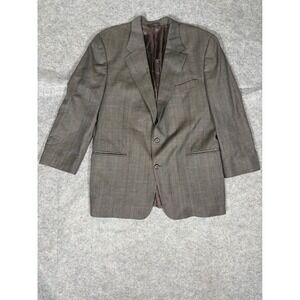 Brooks Brothers Mens Plaid Wool Sport Coat Blazer Jacket Size 48